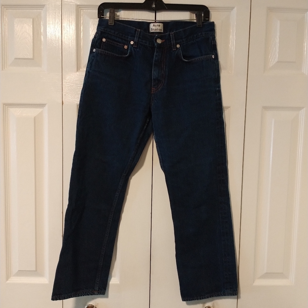 Acne Studios Shore Raw Cropped Jeans